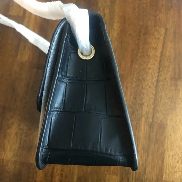 NWT $295 Coach Bowery Croc-Embossed Leather with Gold Crossbody Chain! - Picture 5 of 16